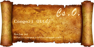 Csegezi Ottó névjegykártya